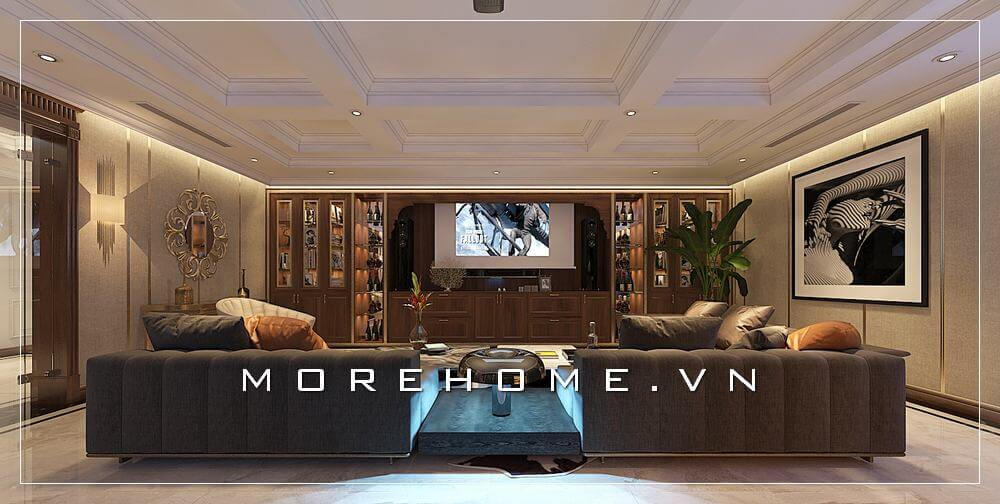 Bộ sofa màu xám thanh lịch và sang trọng